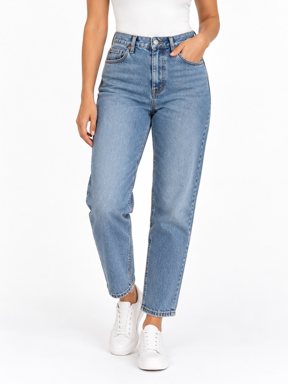Abercrombie & Fitch Women's Straight Leg Jeans - Light Blue Wash